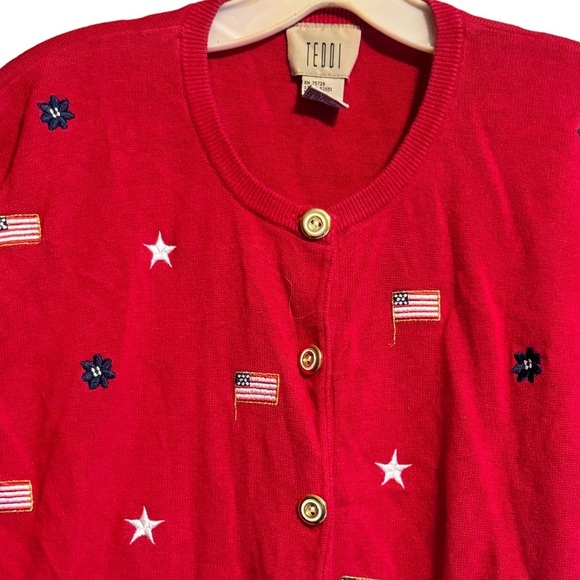 Vintage Teddi Embroidered American Themed Sweater‎ - Picture 2 of 4